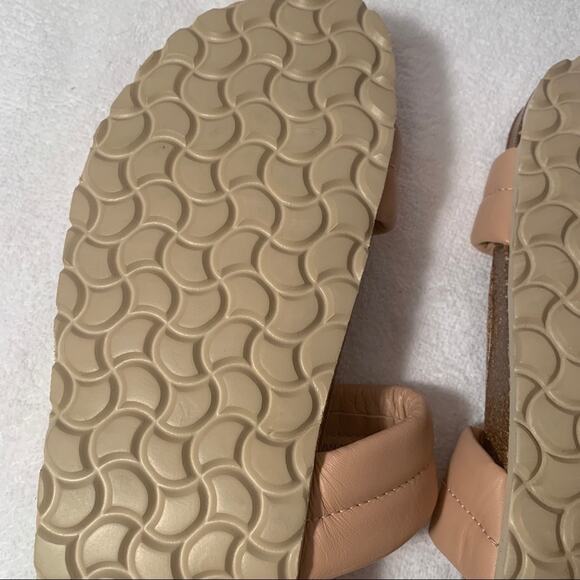 Biostep Light Pink Leather Sandals Slides Slip Ons Made in Spain NWT - Picture 8 of 9